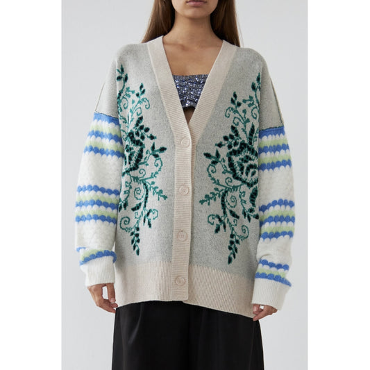 Jacquard and Knitted Cardigan Lovely Mix
