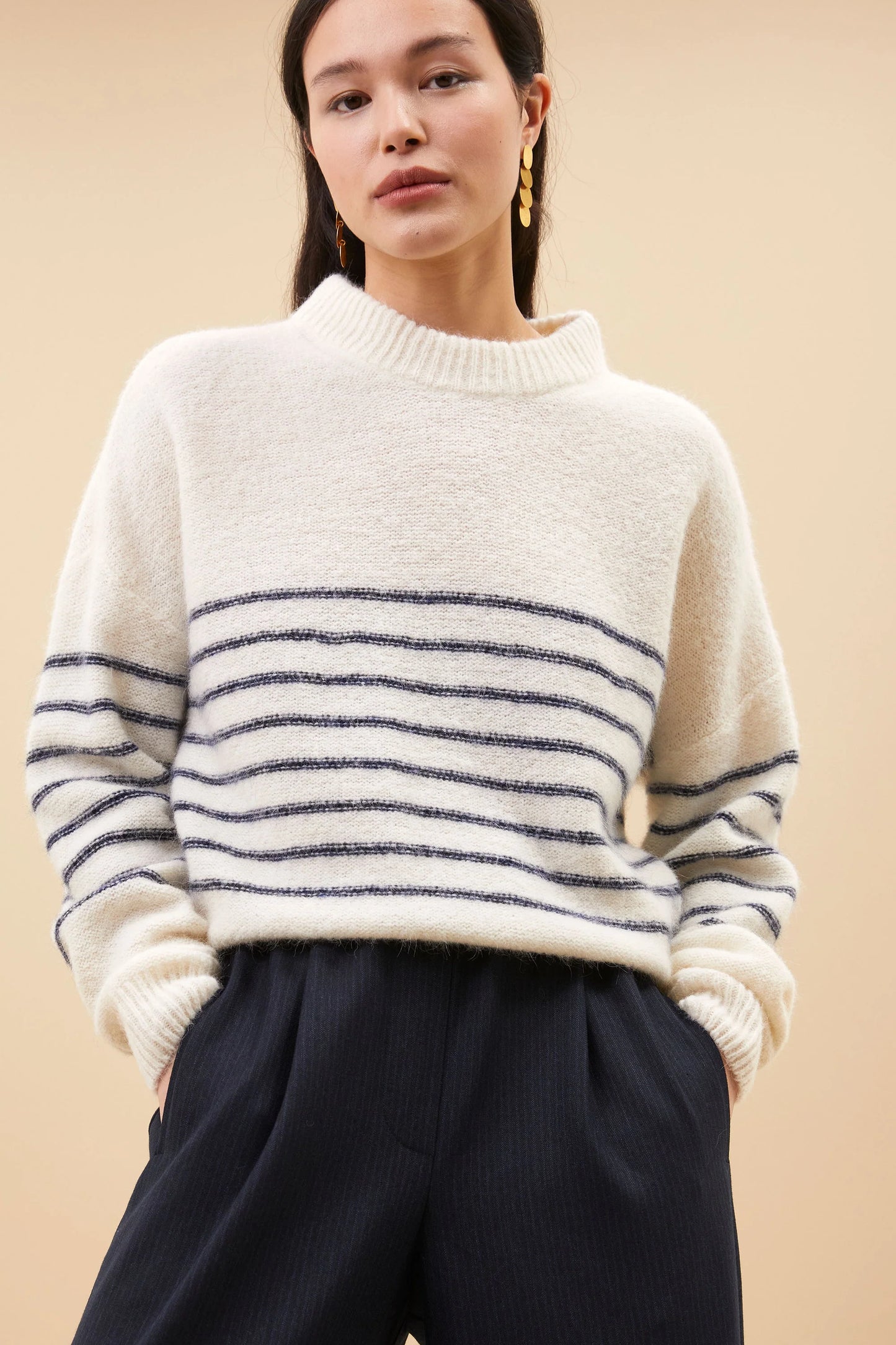 Sonny stripe pullover Off white