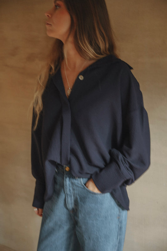 Victoria Blouse Navy