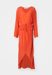 Payton slit dress Coral