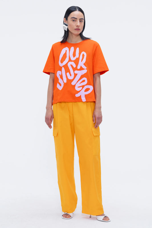 OurSister t-shirt Orange/Pink