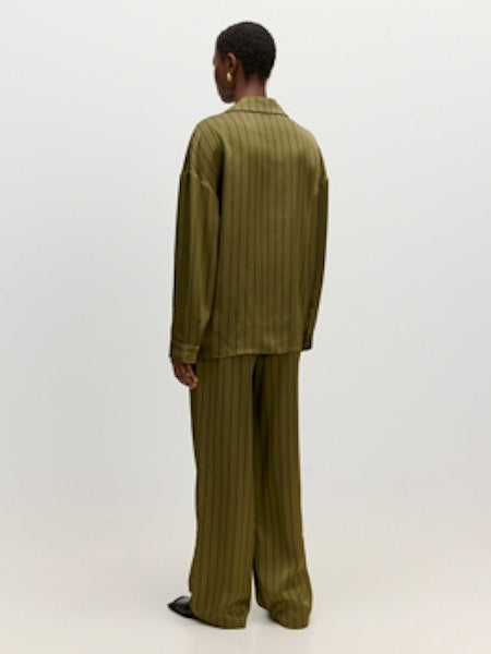 Alysa Shirt Olive+black Stripe