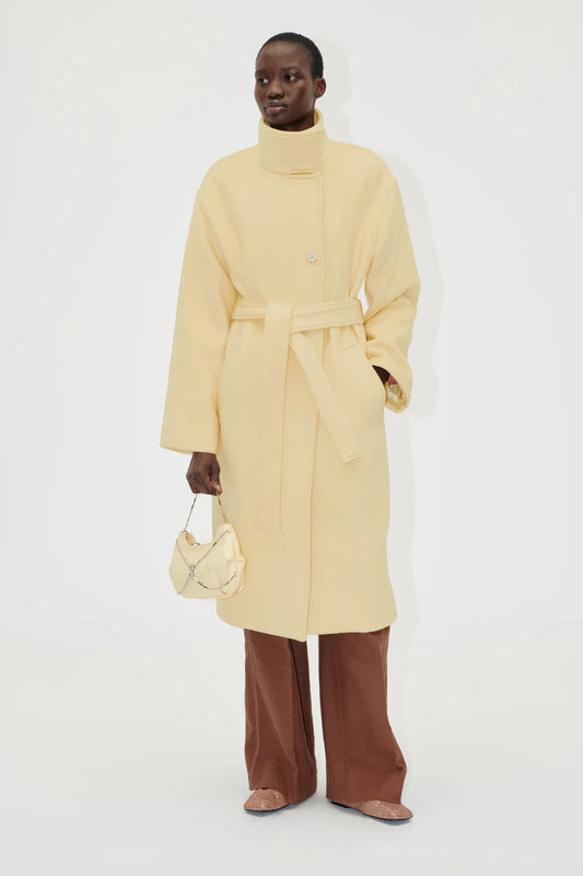 Collar Coat Soft Yellow