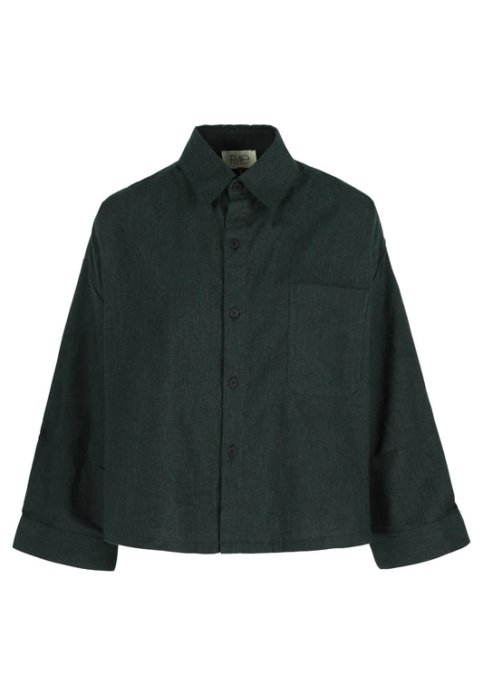 Redford button shirt Washed green