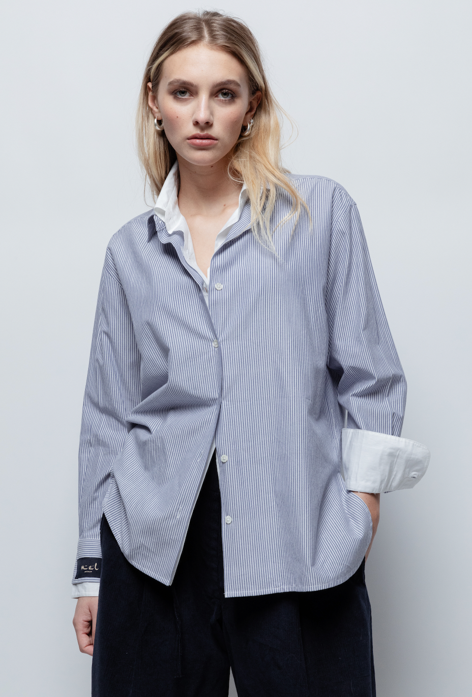 Double oxford blouse Blue