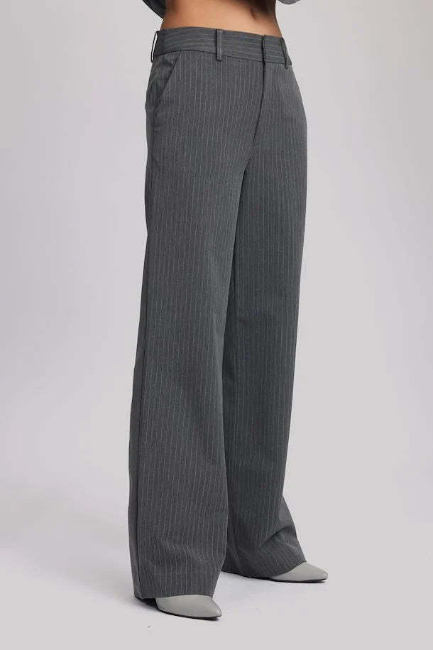 Joelle Pinstripe Pants Grey